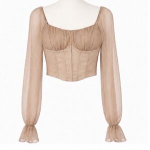 Windsor Beige Corset Top Small Romantic Gothic Dark Academia